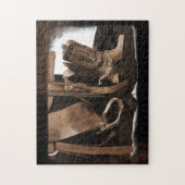 女性のカーボーイのギアのパズル ジグソーパズル (縦)