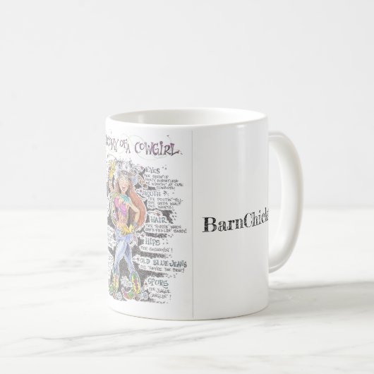 女性のカーボーイのコーヒー・マグの解剖学 コーヒーマグカップ (正面右)