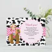女性のカーボーイのサンキューカード サンキューカード (スタンド正面)