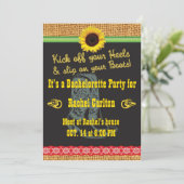 女性のカーボーイのバチェロレッテの招待状 招待状 (スタンド正面)