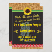 女性のカーボーイのバチェロレッテの招待状 招待状 (正面/裏面)