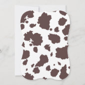 女性のカーボーイのバンダナのチュチュのベビーシャワー 招待状 (裏面)