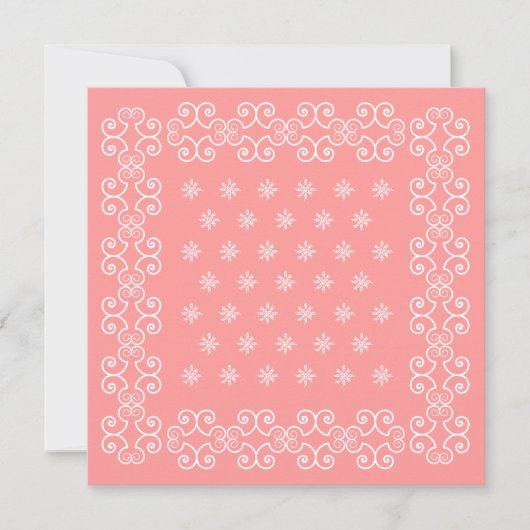 女性のカーボーイのバンダナのピンクの招待状は西部のパーティー行きます 招待状 (正面)