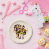 女性のカーボーイのパーティー ペーパープレート (パーティー)