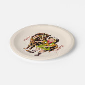 女性のカーボーイのパーティー ペーパープレート (アングル)