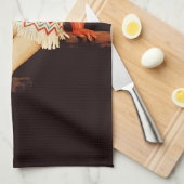 女性のカーボーイのピンアップ キッチンタオル (四つ折り)