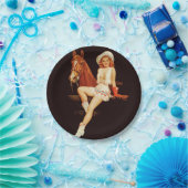 女性のカーボーイのピンアップ ペーパープレート (パーティー)