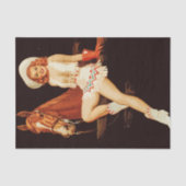 女性のカーボーイのピンアップ 薄葉紙 (正面)