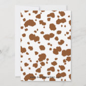 女性のカーボーイのピンクのベビーシャワーの招待状 招待状 (裏面)