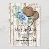 女性のカーボーイのブライダルシャワー招待 招待状 (正面/裏面)