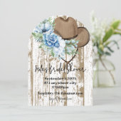 女性のカーボーイのブライダルシャワー招待 招待状 (スタンド正面)