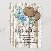 女性のカーボーイのブライダルシャワー招待 招待状 (正面/裏面)