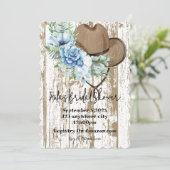 女性のカーボーイのブライダルシャワー招待 招待状 (スタンド正面)