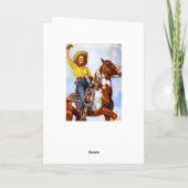 女性のカーボーイのライダーPin カード (裏面)