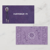 女性のカーボーイのループタイの革名刺 名刺 (正面/裏面)