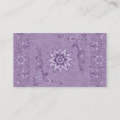 女性のカーボーイのループタイの革名刺 名刺 (裏面)