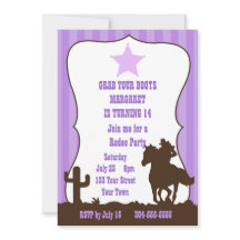 女性のカーボーイのロデオの誕生会