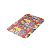 女性のカーボーイの事をロープをかけているヴィンテージの女性のカーボーイ バスマット (アングル)