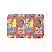 女性のカーボーイの事をロープをかけているヴィンテージの女性のカーボーイ バスマット (正面)