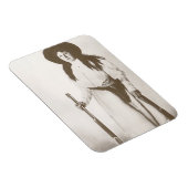 女性のカーボーイの写真ポートレートライフルを持つ, c1910 マグネット (右側)