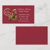 女性のカーボーイの名刺のテンプレート 名刺 (正面/裏面)