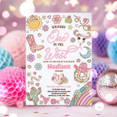 女性のカーボーイの最初の誕生日は西のパーティーで最もワイルドな1 招待状