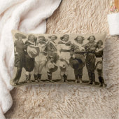 女性のカーボーイの枕 ランバークッション (ブランケット)