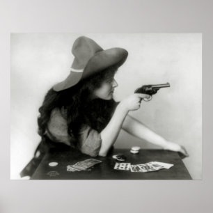 女性のカーボーイの相場師: 1912年 ポスター