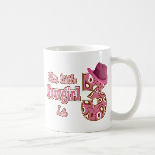 女性のカーボーイの第3誕生日 コーヒーマグカップ