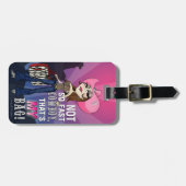 女性のカーボーイの荷物のラベル-ブルネット ラゲッジタグ (正面横)