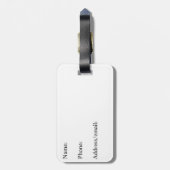 女性のカーボーイの荷物のラベル-ブルネット ラゲッジタグ (裏面縦)