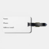 女性のカーボーイの荷物のラベル-ブルネット ラゲッジタグ (裏面横)