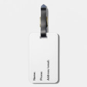 女性のカーボーイの荷物のラベル-ブロンドの女性 ラゲッジタグ (裏面縦)