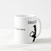 女性のカーボーイの規則のコーヒーカップ コーヒーマグカップ (正面右)