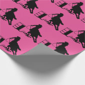 女性のカーボーイの馬のカスタムな包装紙を競争させるバレル ラッピングペーパー (角)