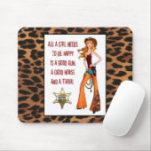 「女性のカーボーイのDivaは幸せになれるのは…」 マウスパッド (マウス)