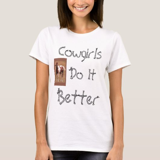 女性のカーボーイのTシャツ Tシャツ (正面)