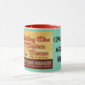 女性のカーボーイはより多くの楽しい時を過します マグカップ (中央)