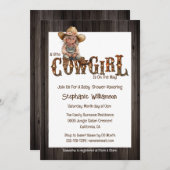 女性のカーボーイはウェスタンのカウボーイブーツを着ている 招待状 (正面/裏面)