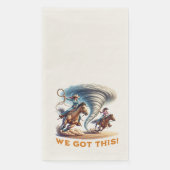 女性のカーボーイはトルネードを鳴得らす"我々!" (正面)