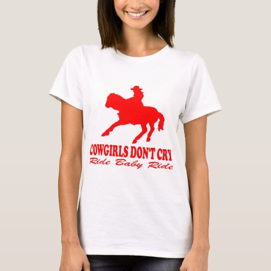 女性のカーボーイは叫びません Tシャツ (正面)