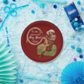 女性のカーボーイは大きな女の子のブーツを履く ペーパープレート (パーティー)