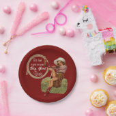 女性のカーボーイは大きな女の子のブーツを履く ペーパープレート (パーティー)