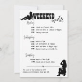 女性のカーボーイは女の子のヴィンテージ素朴な週末を行遠くにく 招待状 (裏面)