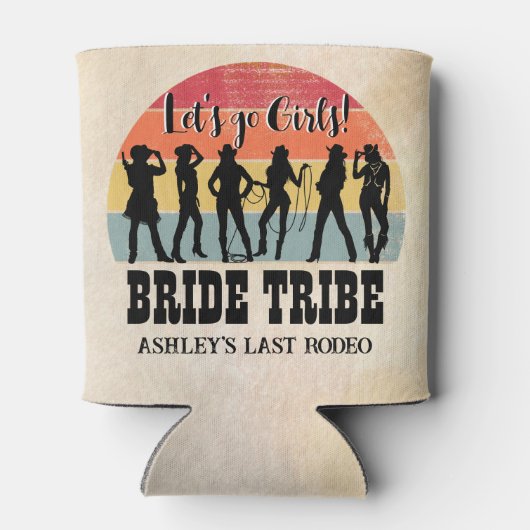 女性のカーボーイは女の子のヴィンテージ素朴な週末を行遠くにく 缶クーラー (裏面)