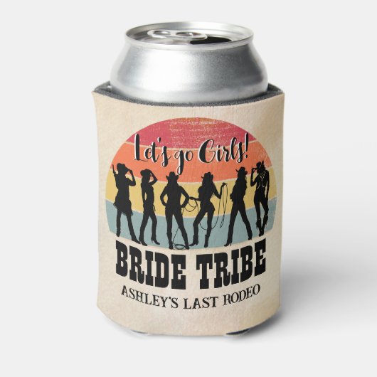 女性のカーボーイは女の子のヴィンテージ素朴な週末を行遠くにく 缶クーラー (缶裏面)