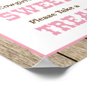 女性のカーボーイは甘いPlease Take a Treat Sign ポスター (角)