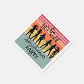 女性のカーボーイは野生のヴィンテージバチェロレッテを行う スタンダードカクテルナプキン (角)