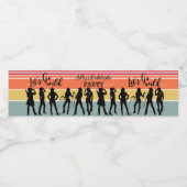 女性のカーボーイは野生のヴィンテージバチェロレッテを行う ペットボトルラベル (シングルラベル)