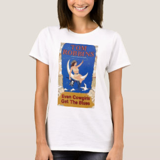 女性のカーボーイは青を得ます Tシャツ